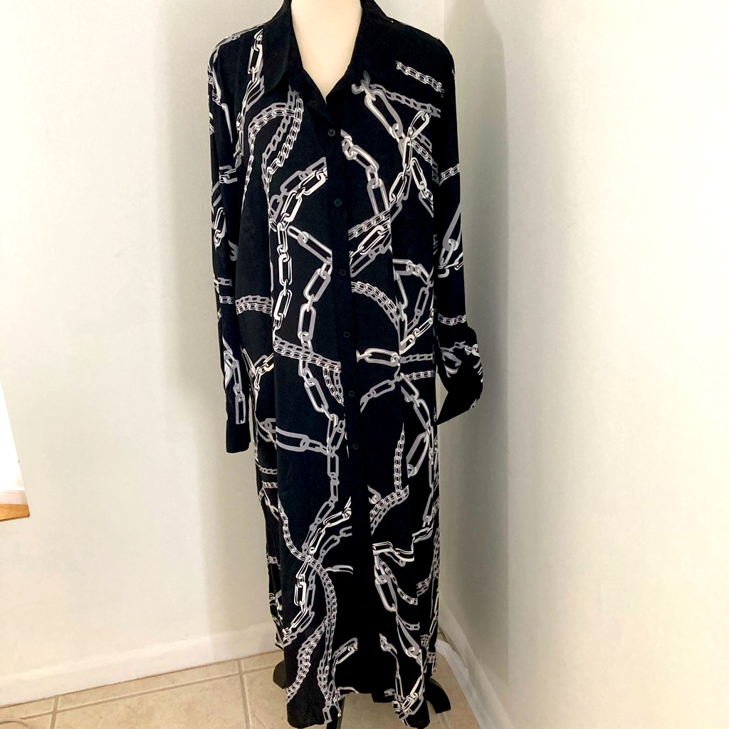 Brand New Slim Factor WChain Trench Coat Xl